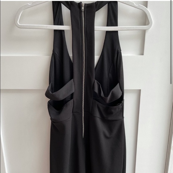 Black Mini Dress with Open Back - Picture 2 of 4